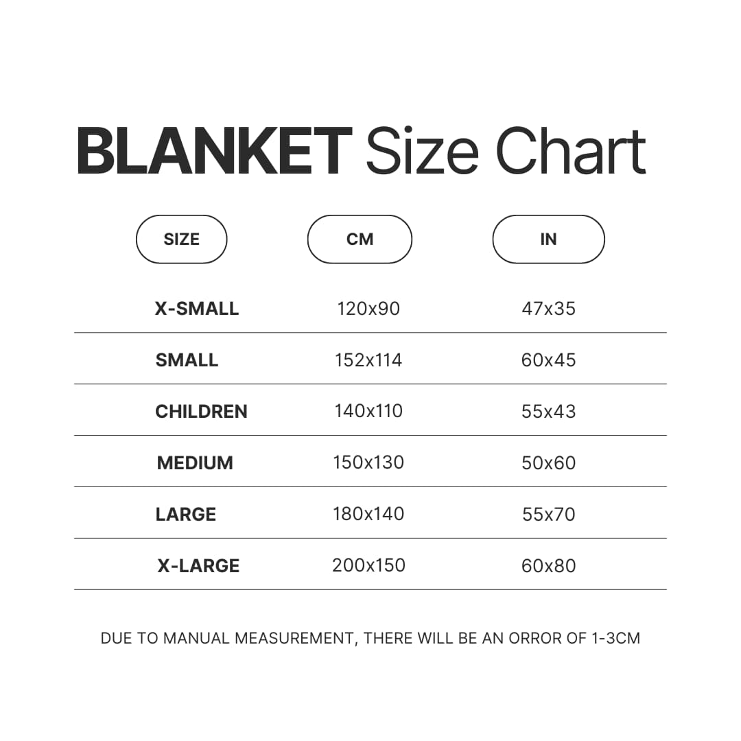 Blanket Size Chart - Laufey Store