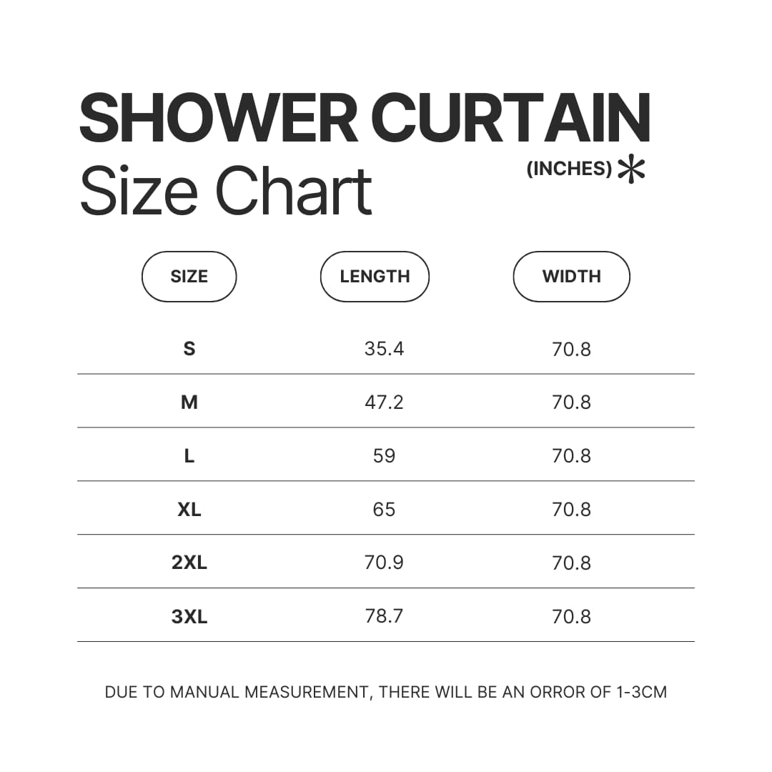 Shower Curtain Size Chart - Laufey Store