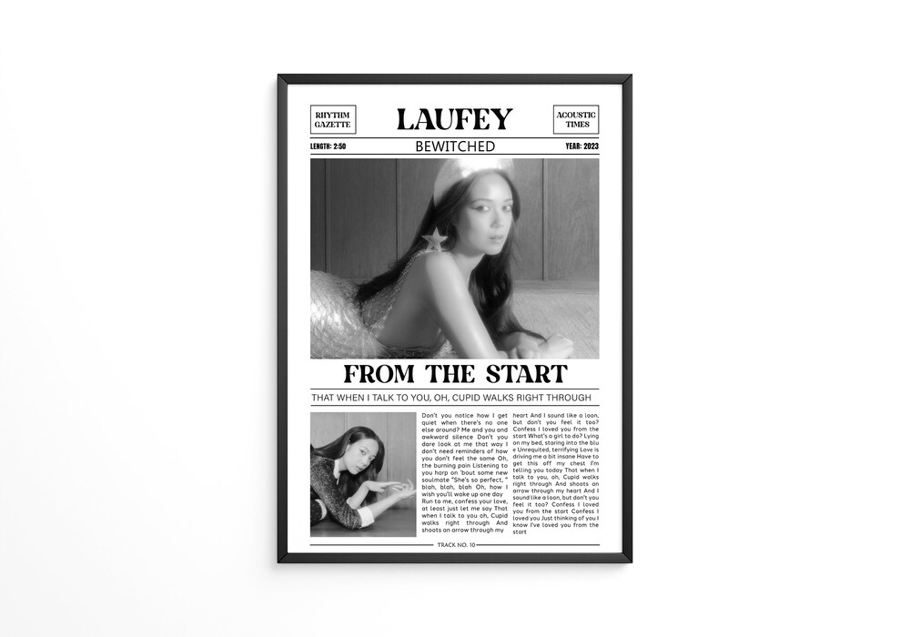 Laufey Retro Newspaper From The Start Wall Art